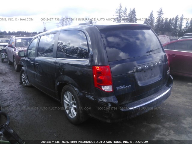 2C4RDGCG8JR242135 - 2018 DODGE GRAND CARAVAN SXT BLACK photo 3