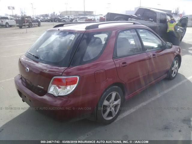 JF1GG61637H814919 - 2007 SUBARU IMPREZA 2.5I RED photo 4