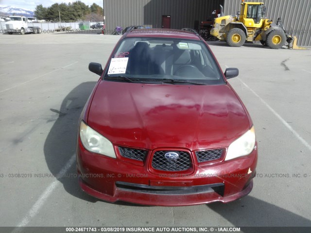 JF1GG61637H814919 - 2007 SUBARU IMPREZA 2.5I RED photo 6