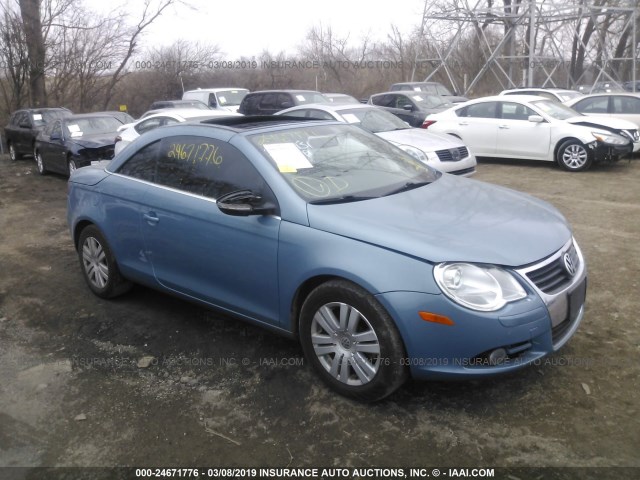 WVWBA71F29V004780 - 2009 VOLKSWAGEN EOS TURBO/KOMFORT BLUE photo 1