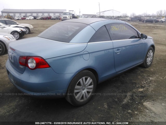 WVWBA71F29V004780 - 2009 VOLKSWAGEN EOS TURBO/KOMFORT BLUE photo 4