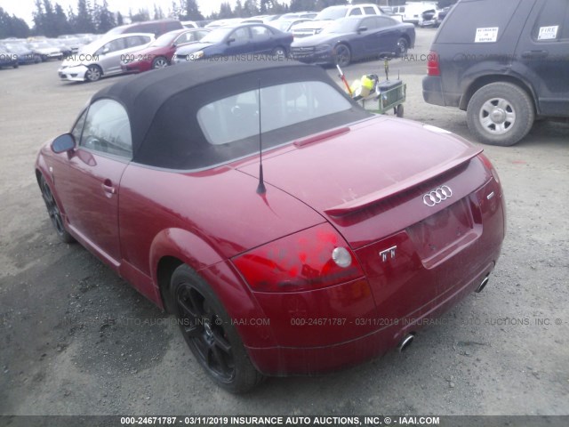 TRUUT28N721018356 - 2002 AUDI TT QUATTRO RED photo 3