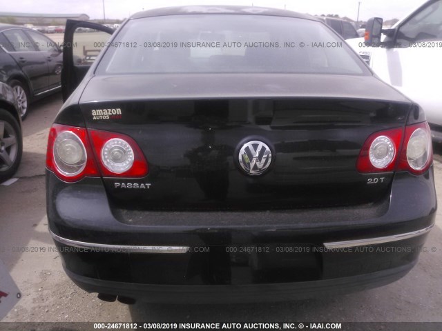 WVWAK73C86P125812 - 2006 VOLKSWAGEN PASSAT 2.0T/2.0T VALUE BLACK photo 6