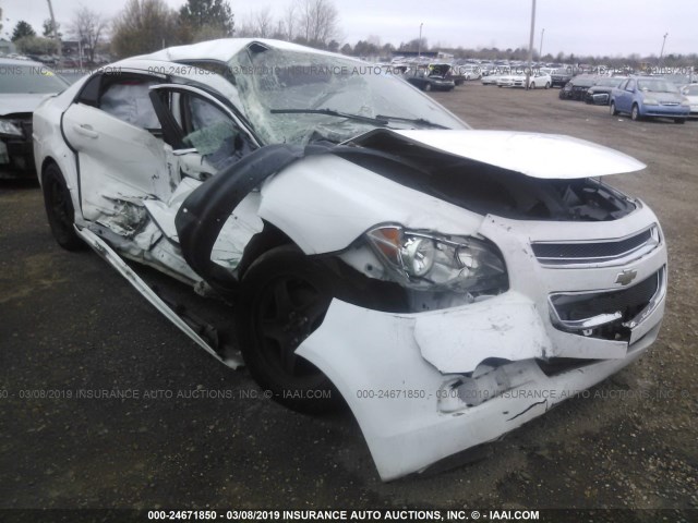 1G1ZG57B094106518 - 2009 CHEVROLET MALIBU LS WHITE photo 1