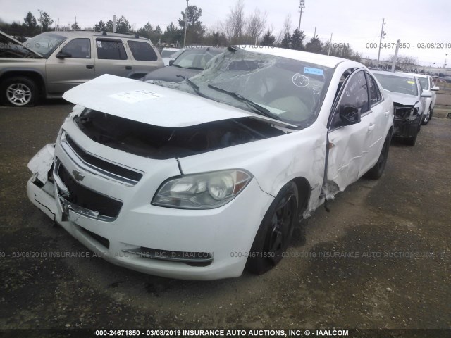 1G1ZG57B094106518 - 2009 CHEVROLET MALIBU LS WHITE photo 2