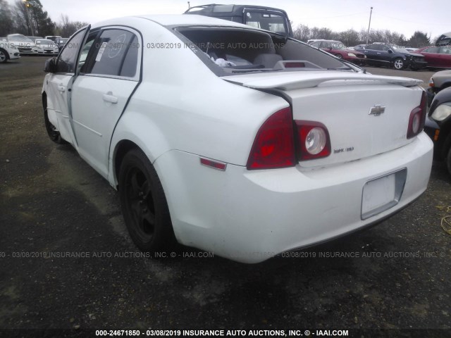 1G1ZG57B094106518 - 2009 CHEVROLET MALIBU LS WHITE photo 3