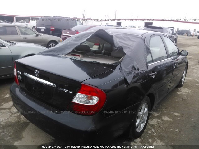 4T1BE32K04U274612 - 2004 TOYOTA CAMRY LE/XLE/SE BLACK photo 4