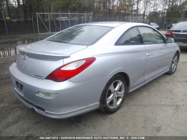 4T1CE30PX7U753482 - 2007 TOYOTA CAMRY SOLARA SE/SLE SILVER photo 4