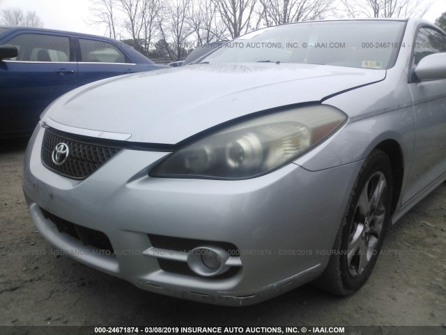 4T1CE30PX7U753482 - 2007 TOYOTA CAMRY SOLARA SE/SLE SILVER photo 6
