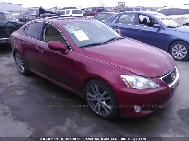 JTHBE262275014881 - 2007 LEXUS IS 350 RED photo 1