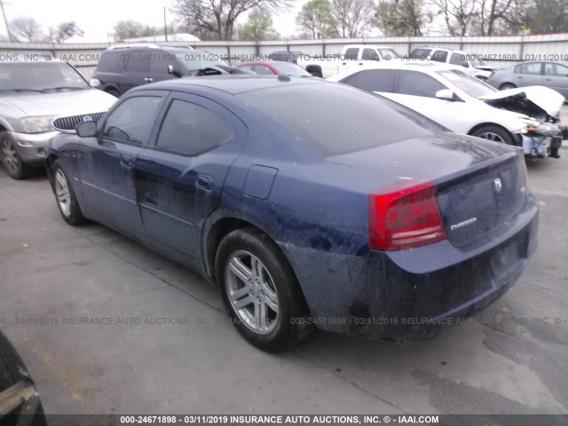 2B3KA53H26H132073 - 2006 DODGE CHARGER R/T BLUE photo 3