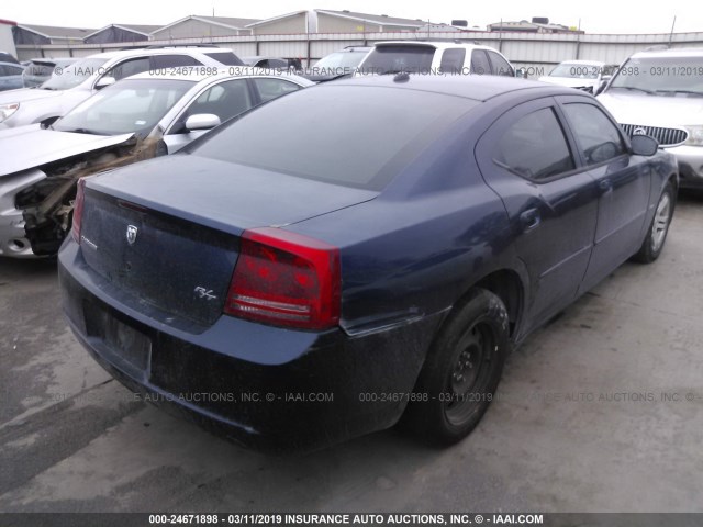 2B3KA53H26H132073 - 2006 DODGE CHARGER R/T BLUE photo 4