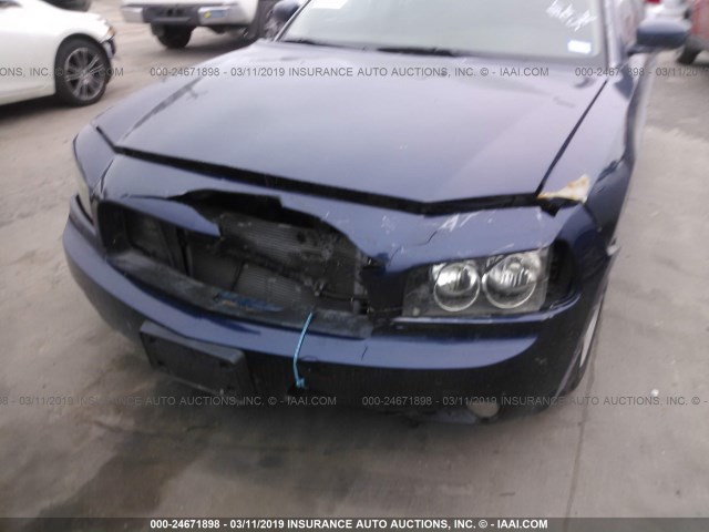 2B3KA53H26H132073 - 2006 DODGE CHARGER R/T BLUE photo 6