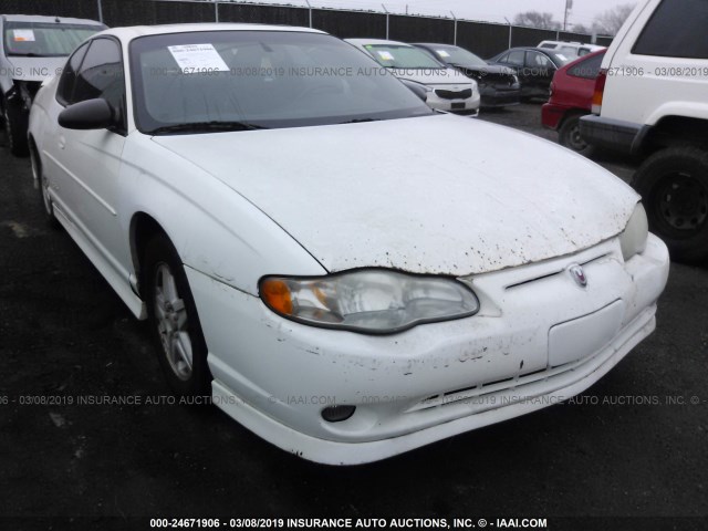 2G1WX15K419358739 - 2001 CHEVROLET MONTE CARLO  WHITE photo 1