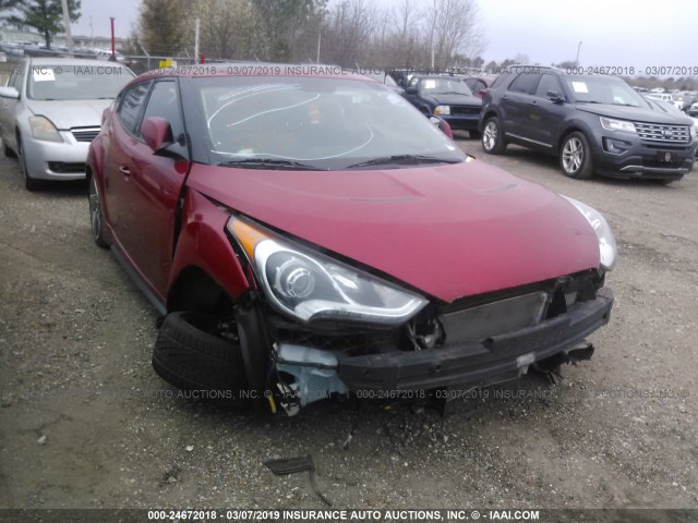 KMHTC6AE9FU216587 - 2015 HYUNDAI VELOSTER RED photo 1