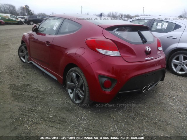 KMHTC6AE9FU216587 - 2015 HYUNDAI VELOSTER RED photo 3