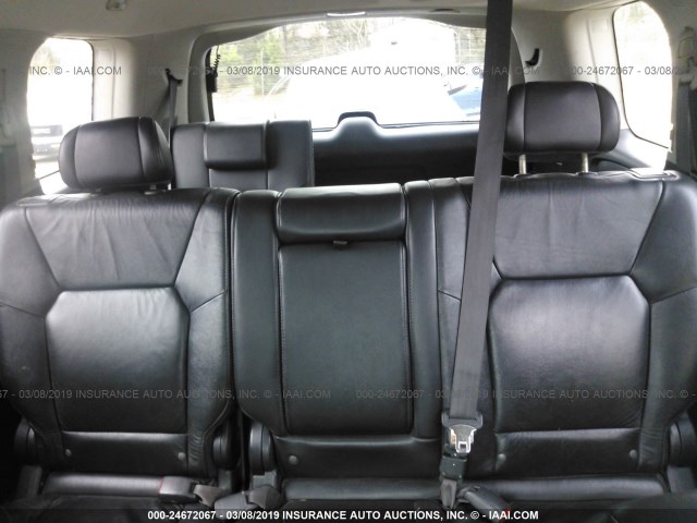 5FNYF3H51AB021669 - 2010 HONDA PILOT EXL GRAY photo 8