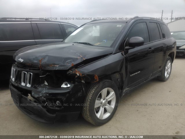 1C4NJCBA3GD643388 - 2016 JEEP COMPASS SPORT BLACK photo 2