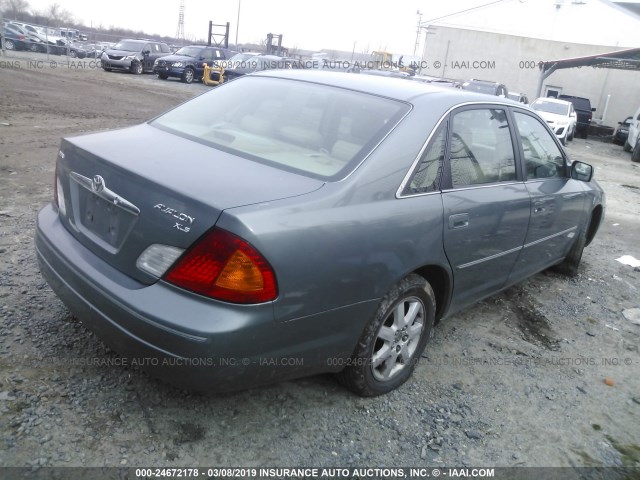 4T1BF28B42U251166 - 2002 TOYOTA AVALON XL/XLS TEAL photo 4