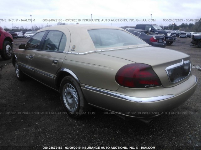 1LNFM97V8WY711049 - 1998 LINCOLN CONTINENTAL  GOLD photo 3