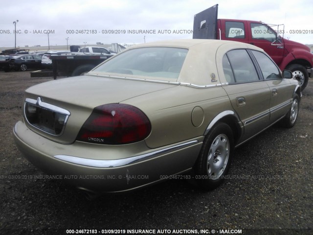 1LNFM97V8WY711049 - 1998 LINCOLN CONTINENTAL  GOLD photo 4