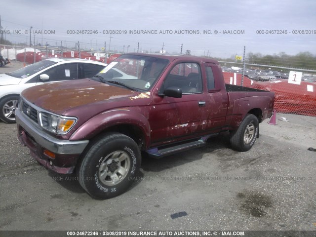 4TAVN73F8SZ069903 - 1995 TOYOTA TACOMA XTRACAB RED photo 2