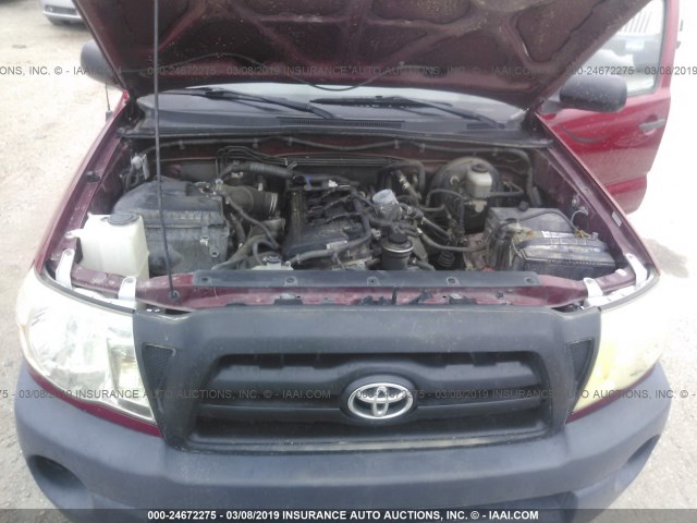 5TETX22NX7Z413700 - 2007 TOYOTA TACOMA ACCESS CAB წითელი ფოტო 10