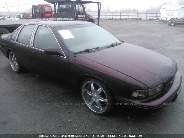 1G1BL52P0SR129225 - 1995 CHEVROLET CAPRICE / IMPALA  MAROON photo 1