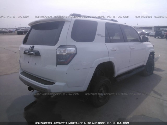 JTEBU5JR7H5468390 - 2017 TOYOTA 4RUNNER SR5 PREM/LTDL/TRAIL/TRD WHITE photo 4