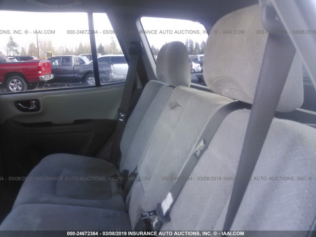 KM8SC13D25U984493 - 2005 HYUNDAI SANTA FE GLS/LX WHITE photo 8