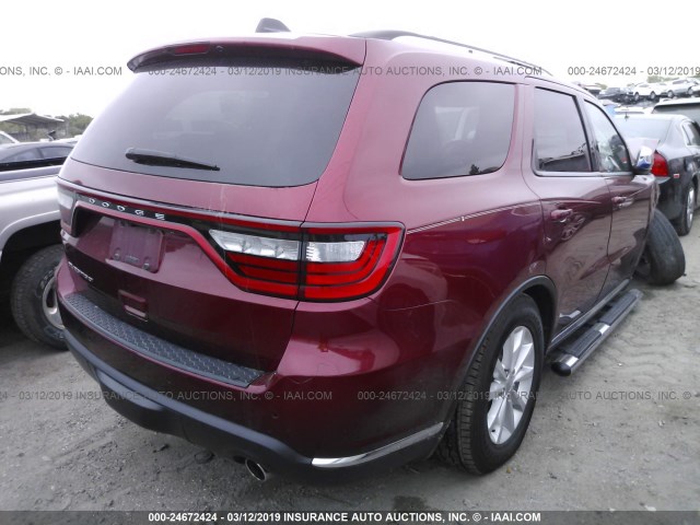 1C4RDHAG1EC364830 - 2014 DODGE DURANGO SXT RED photo 4