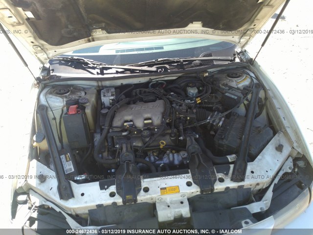 1G2WK52J11F133411 - 2001 PONTIAC GRAND PRIX SE 白色 照片 10