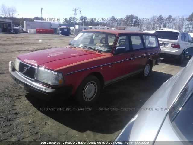 YV1AW8809P1942584 - 1993 VOLVO 240 RED photo 2
