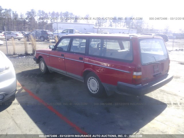 YV1AW8809P1942584 - 1993 VOLVO 240 RED photo 3