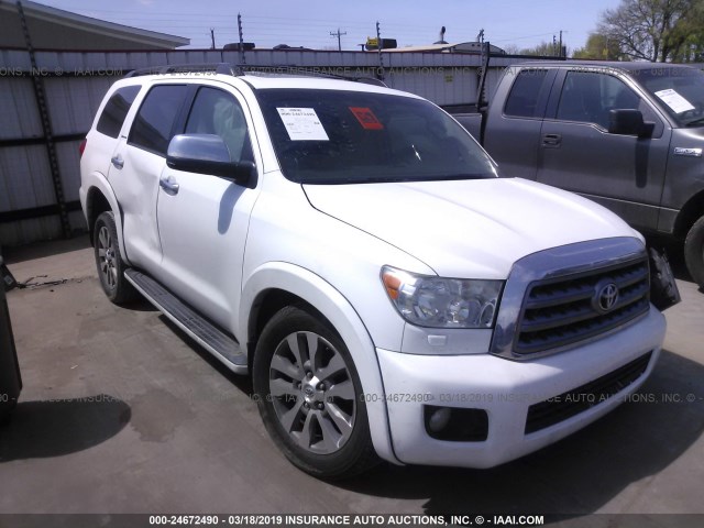 5TDJW5G15BS054456 - 2011 TOYOTA SEQUOIA LIMITED WHITE photo 1