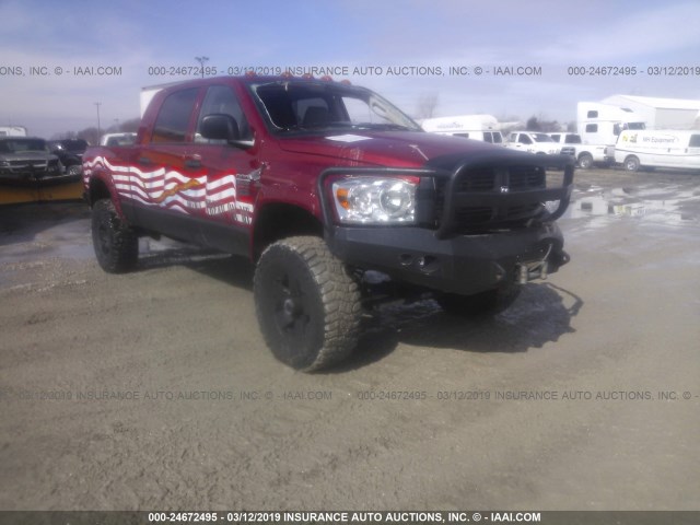 3D7KS29A27G831750 - 2007 DODGE RAM 2500 RED photo 1