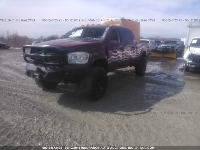 3D7KS29A27G831750 - 2007 DODGE RAM 2500 RED photo 2