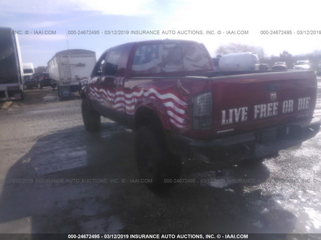 3D7KS29A27G831750 - 2007 DODGE RAM 2500 RED photo 3