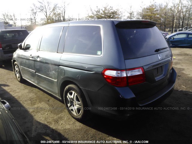 5FNRL38405B406781 - 2005 HONDA ODYSSEY EX GRAY photo 3