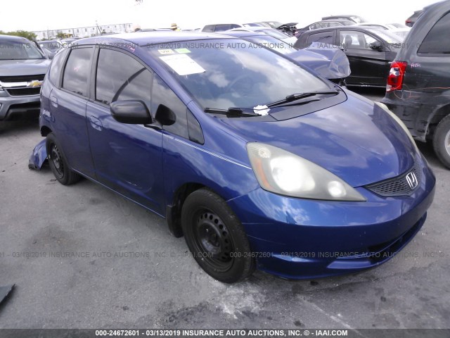 JHMGE88219S037143 - 2009 HONDA FIT BLUE photo 1