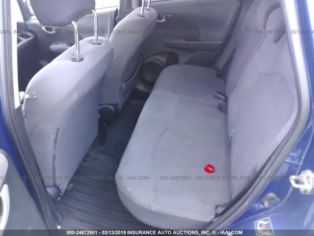 JHMGE88219S037143 - 2009 HONDA FIT BLUE photo 8