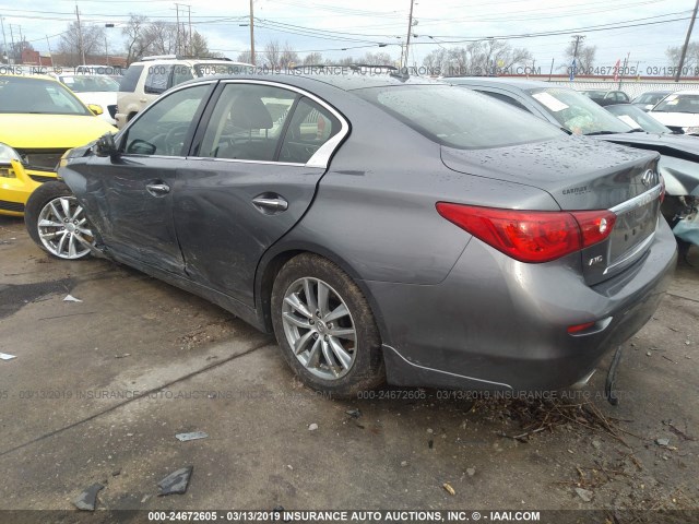 JN1BV7AR5EM702561 - 2014 INFINITI Q50 PREMIUM/SPORT GRAY photo 3