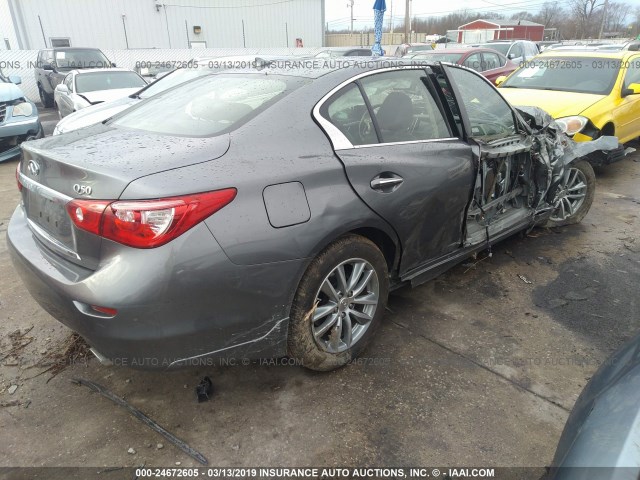 JN1BV7AR5EM702561 - 2014 INFINITI Q50 PREMIUM/SPORT GRAY photo 4