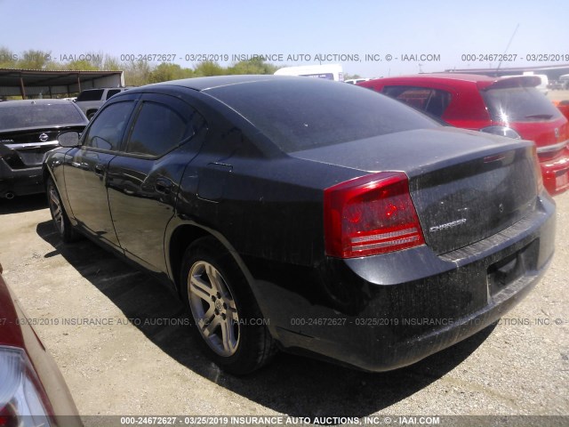 2B3KA43R07H661736 - 2007 DODGE CHARGER SE/SXT BLACK photo 3