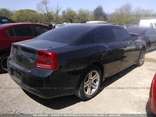 2B3KA43R07H661736 - 2007 DODGE CHARGER SE/SXT BLACK photo 4