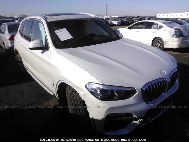 5UXTR9C59KLD93689 - 2019 BMW X3 XDRIVE30I WHITE photo 1