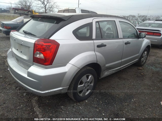 1B3HB28B08D644151 - 2008 DODGE CALIBER SILVER photo 4