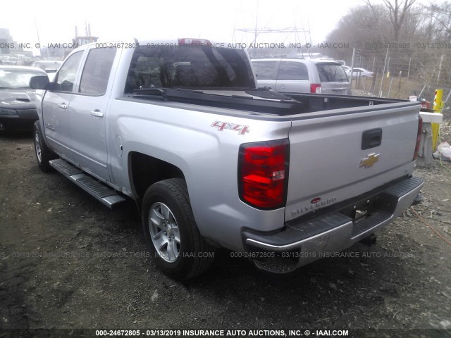 3GCUKREH2GG104395 - 2016 CHEVROLET SILVERADO K1500 LT SILVER photo 3