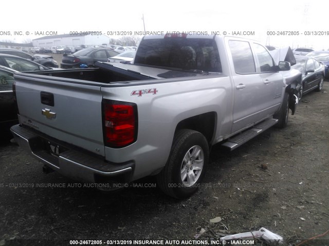 3GCUKREH2GG104395 - 2016 CHEVROLET SILVERADO K1500 LT SILVER photo 4