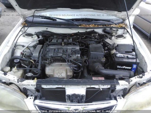 1YVGF22C6X5861108 - 1999 MAZDA 626 ES/LX WHITE photo 10